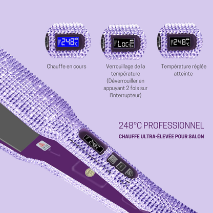 Lisseur Professionnel - RhinestoneStyler™ - Violet