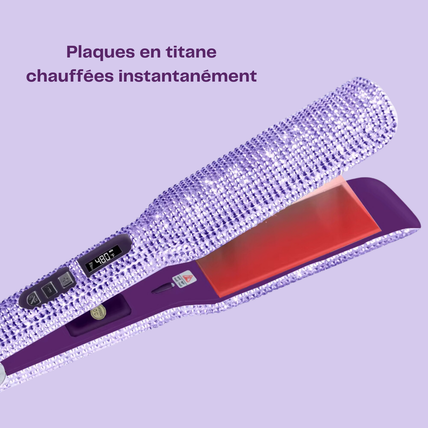 Lisseur Professionnel - RhinestoneStyler™ - Violet