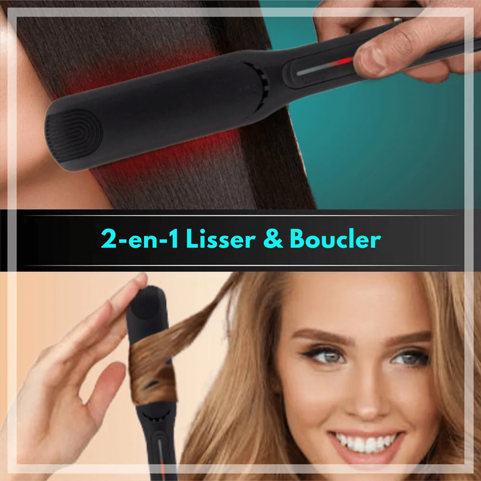 Lisseur Infrarouge - InfraStyle™ - Noir - Beauté Exquise