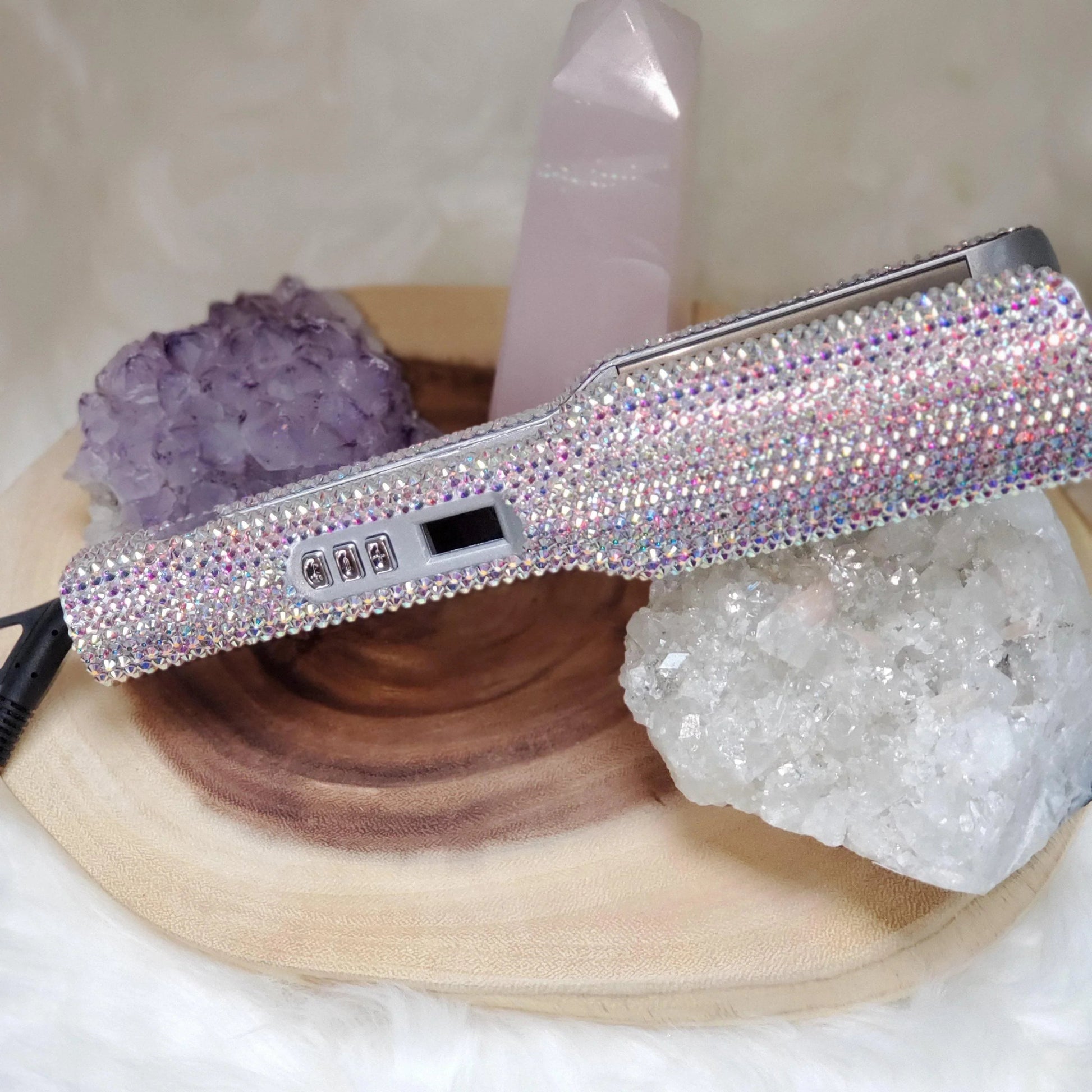 Lisseur Professionnel - RhinestoneStyler™ - Blanc - Beauté Exquise