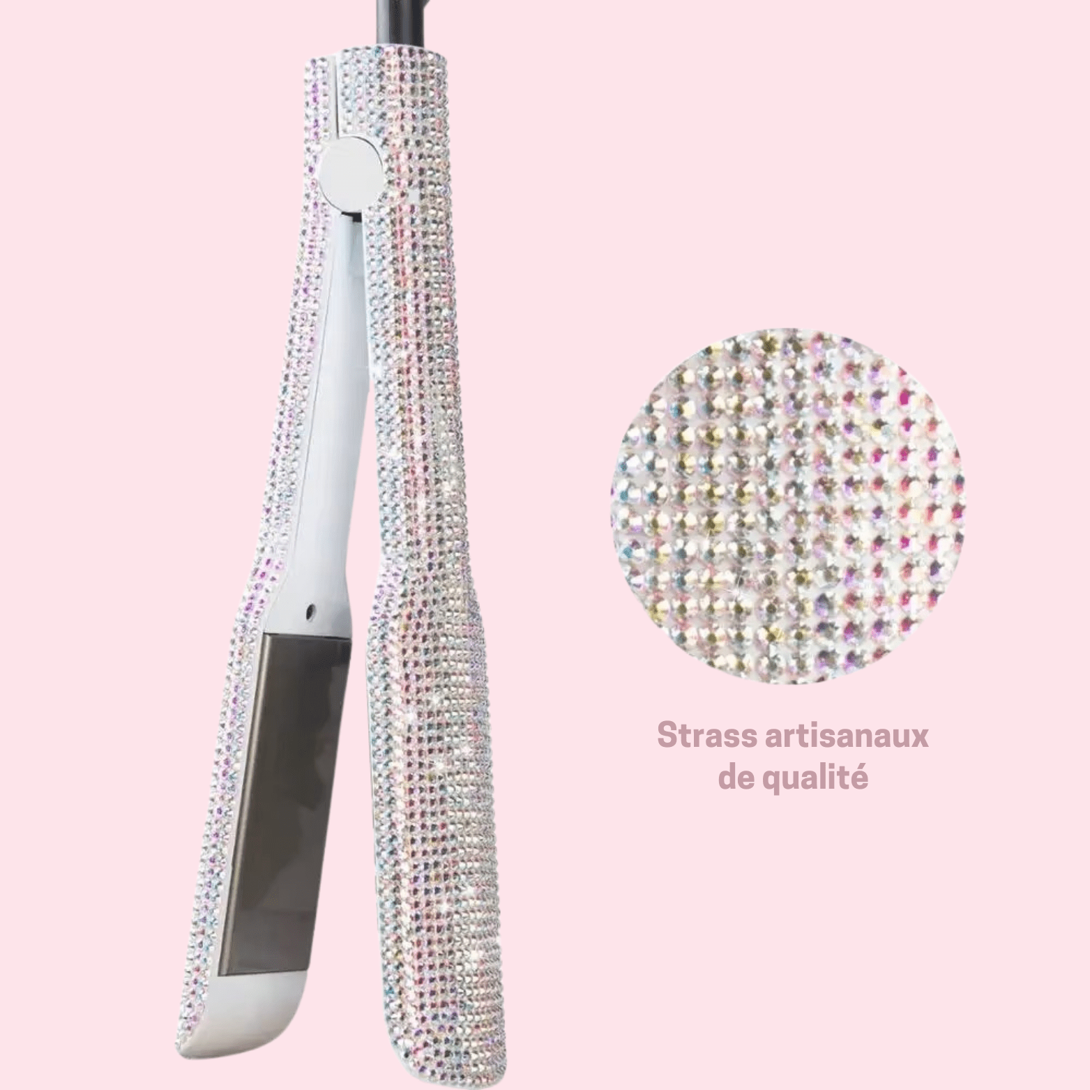Lisseur Professionnel - RhinestoneStyler™ - Blanc - Beauté Exquise