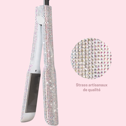 Lisseur Professionnel - RhinestoneStyler™ - Blanc - Beauté Exquise