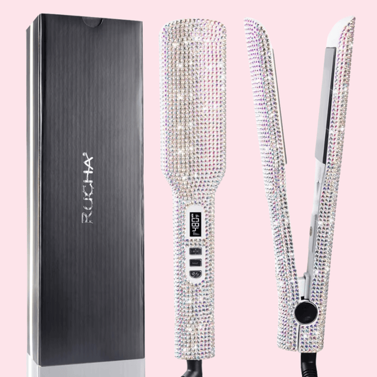 Lisseur Professionnel - RhinestoneStyler™ - Blanc - Beauté Exquise
